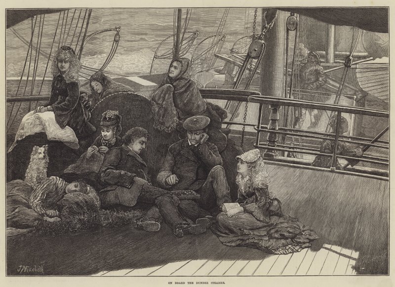 Om bord på Dundee Steamer af James Macbeth