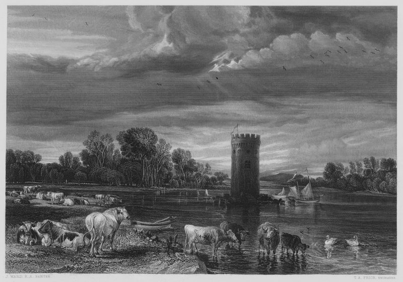 De Tabley Park, fra billedet i Vernon Gallery af James after Ward