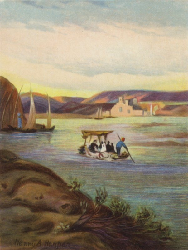 "Bir" på Eufrat (farve litho) af James (after) Clark