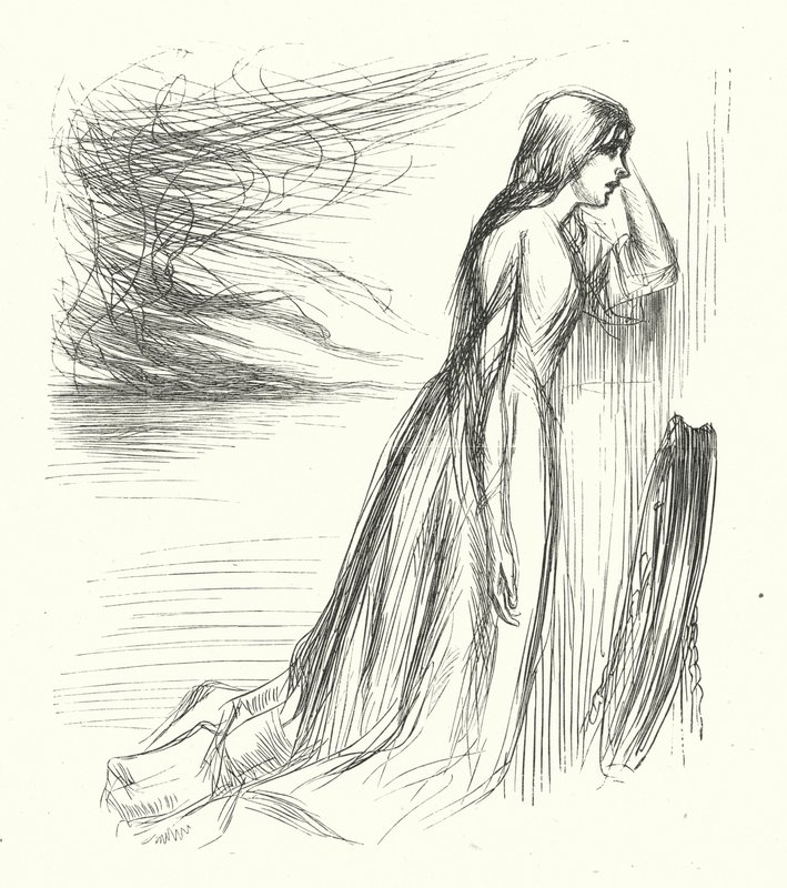 "Forlod sit hjem" (gravering) af James Abbott McNeill (after) Whistler