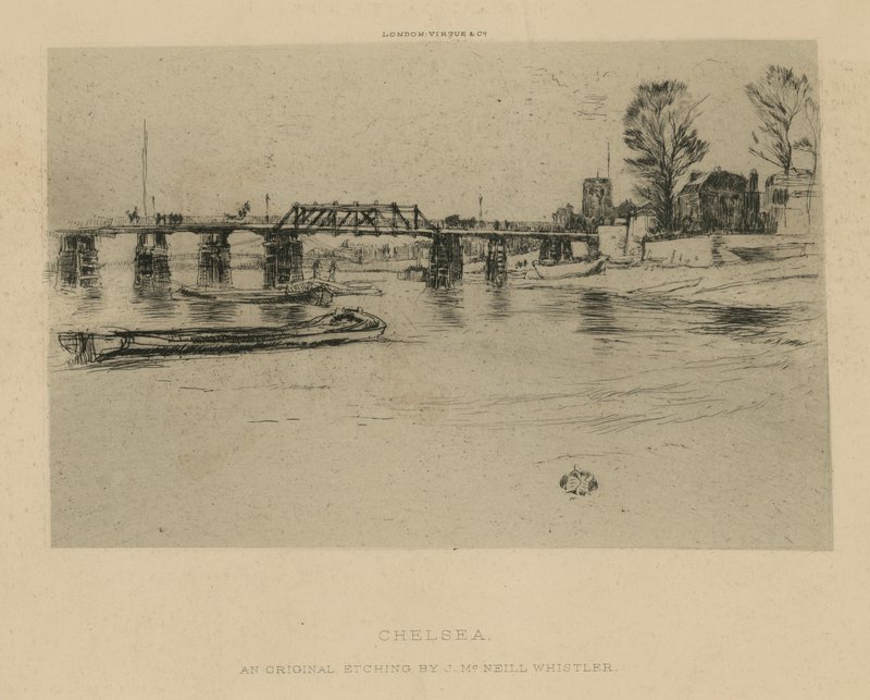 Generelt billede af Chelsea af James Abbott McNeill Whistler