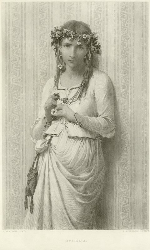 Ophelia (gravering) af James Bertrand