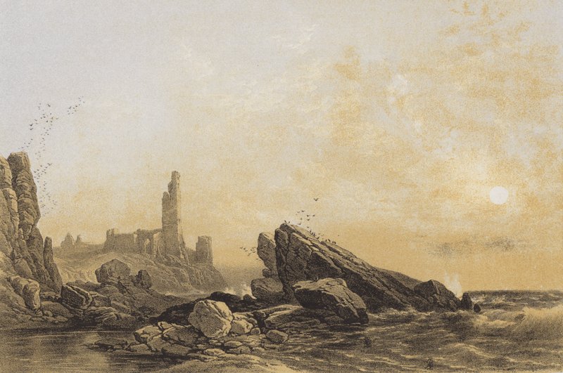 Dunure Castle (chromolitho) af James Duffield Harding