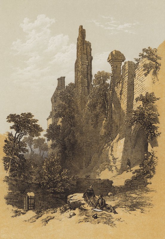 Roslin Castle (chromolitho) af James Duffield Harding