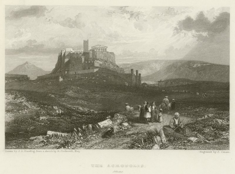 Akropolis, Athen af James Duffield Harding
