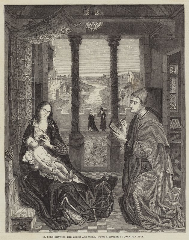 St Luke tegner jomfruen og barnet af Jan van Eyck