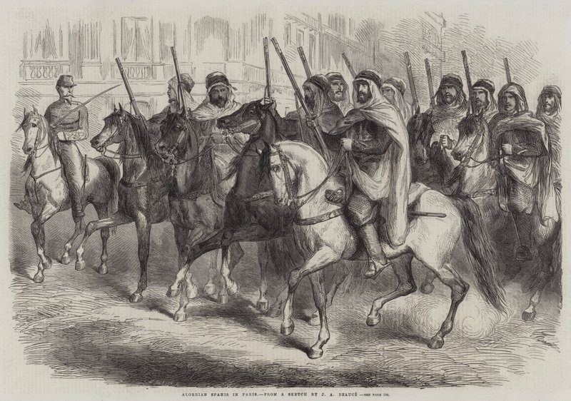 Algeriske Spahis i Paris af Jean Adolphe Beauce