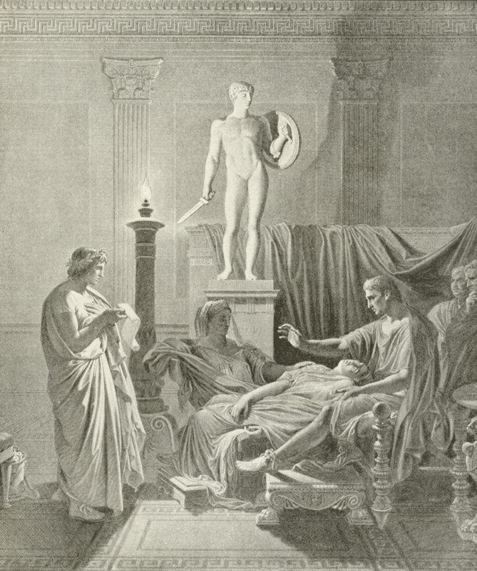 Octavia overvundet af Virgils vers (dybtryk) af Jean Auguste Dominique Ingres