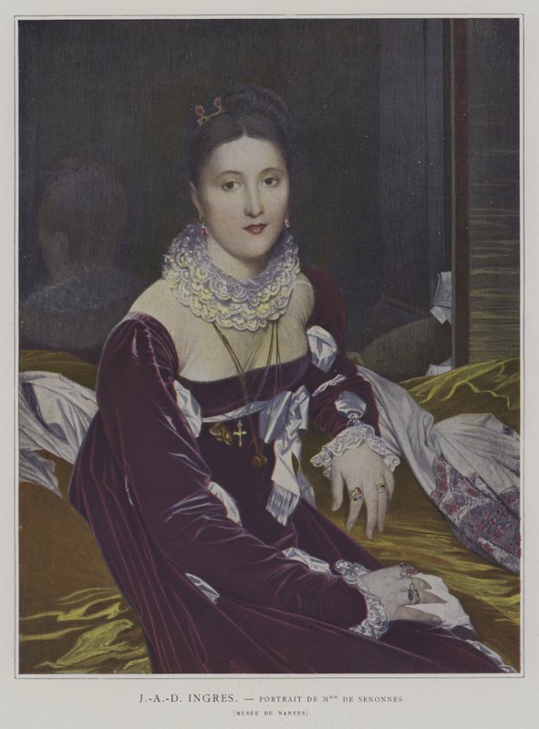 Portræt af Madame de Senonnes af Jean Auguste Dominique (after) Ingres