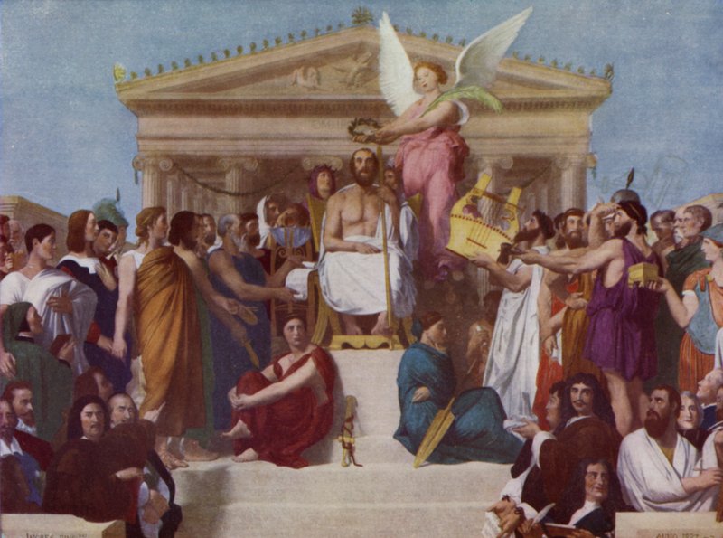Homers apoteose af Jean Auguste Dominique (after) Ingres