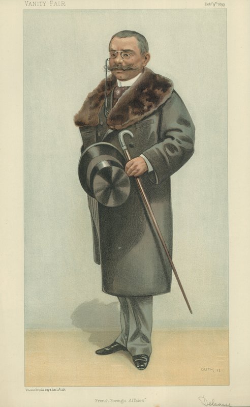 M Theophile Delcasse (farve litho) af Jean Baptiste (after) Guth