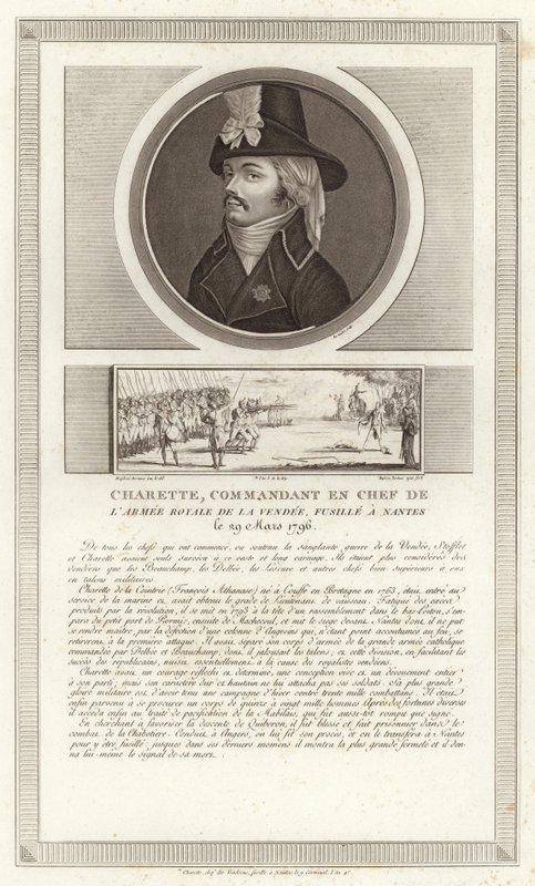 Portræt af Francois de Charette af Jean Duplessi Bertaux