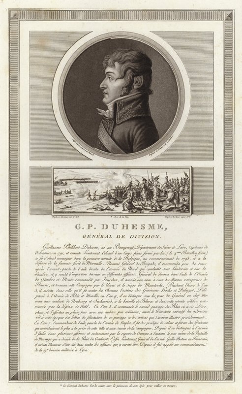 Portræt af Guillaume Philibert Duhesme af Jean Duplessi Bertaux
