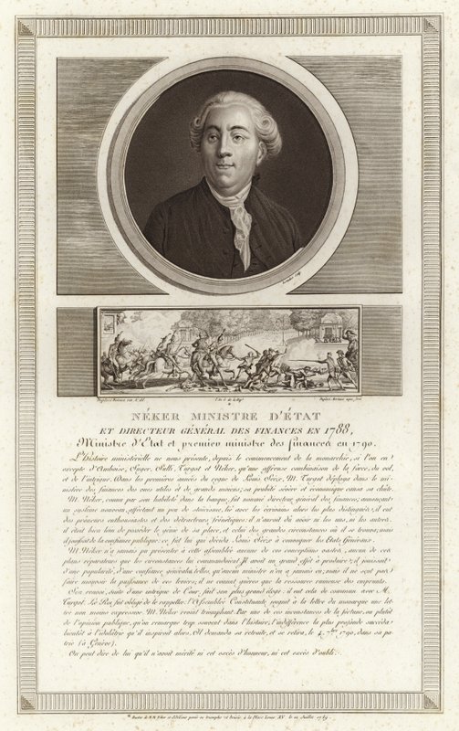 Portræt af Jacques Necker af Jean Duplessi Bertaux