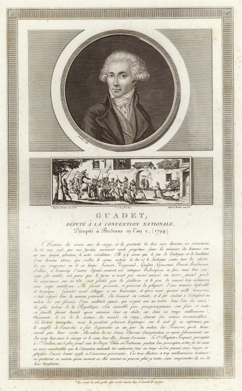Portræt af Marguerite-Elie Guadet af Jean Duplessi Bertaux