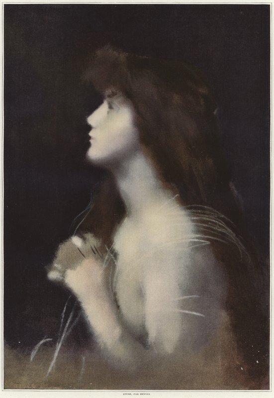 Studie af en kvinde af Jean Jacques Henner