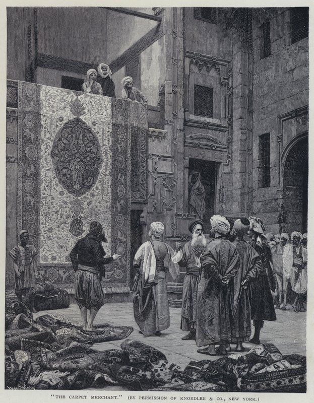 Tæppehandleren (litho) af Jean Leon (after) Gerome