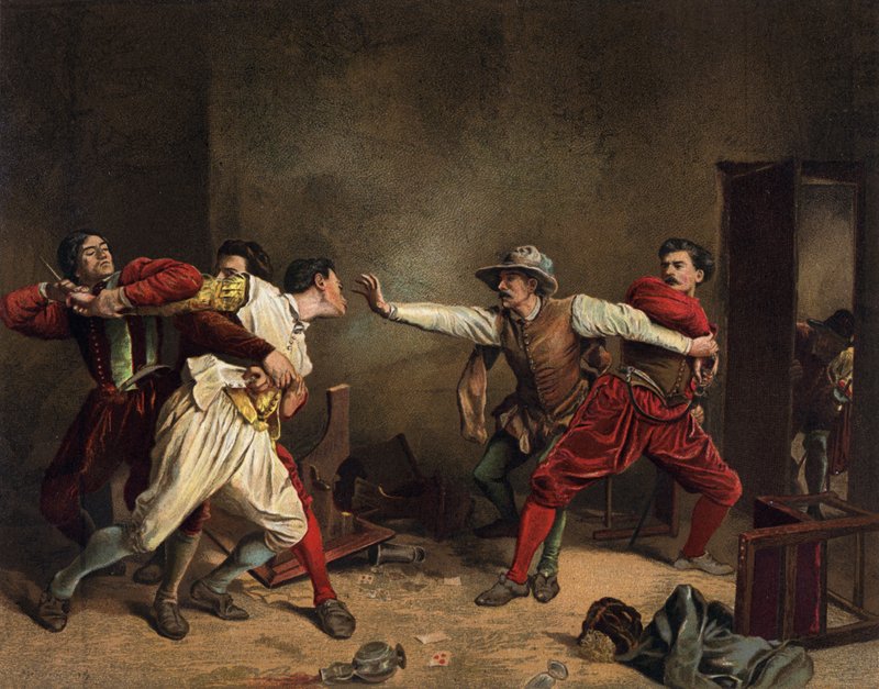 Slagsmålet af Jean Louis Ernest Meissonier