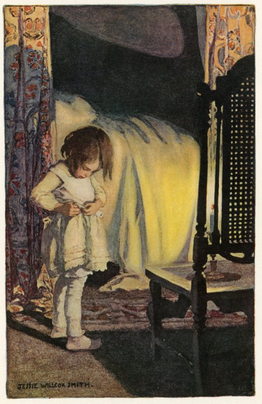 Seng om sommeren (farve litho) af Jessie Willcox Smith