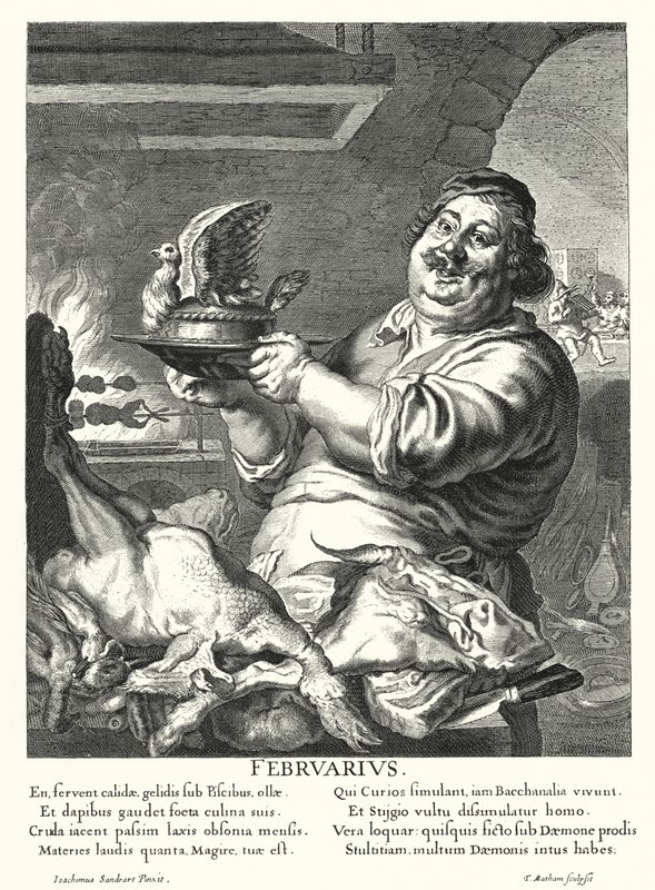 februar (gravering) af Joachim von Sandrart