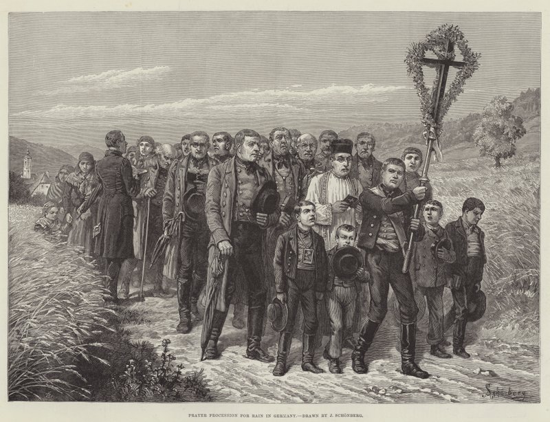 Bønneoptog for regn i Tyskland af Johann Nepomuk Schonberg