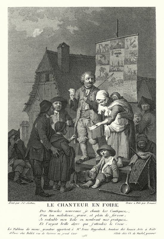 Sangeren på messen (gravering) af Johann Conrad Seekatz