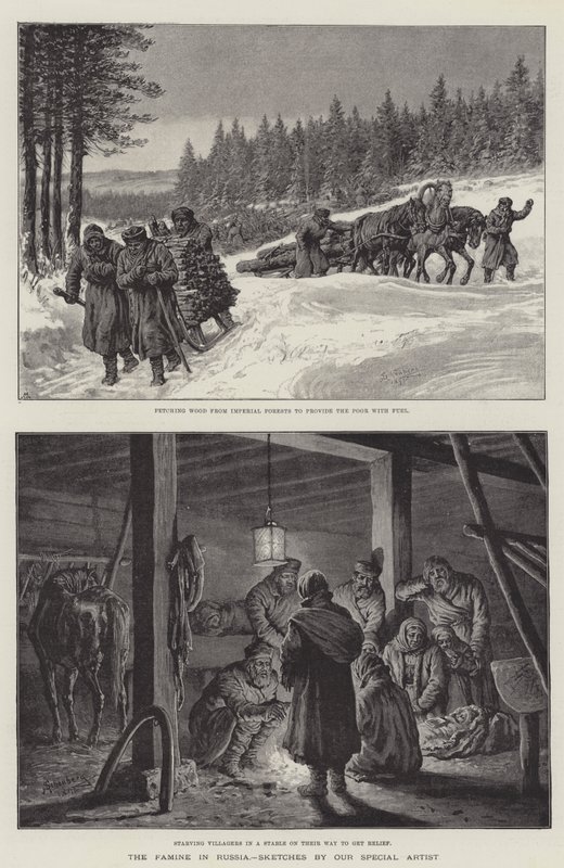 Hungersnøden i Rusland af Johann Nepomuk Schonberg