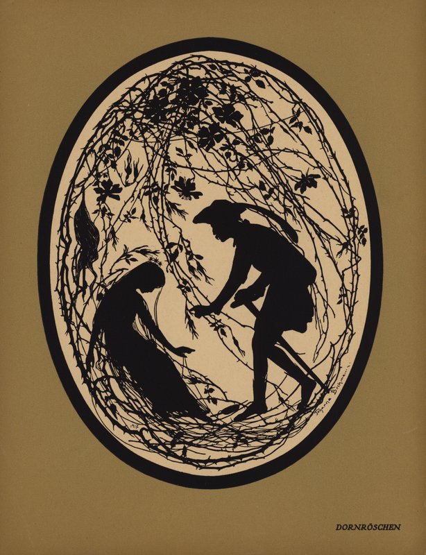 Tornerose (litho) af Johanna Beckmann