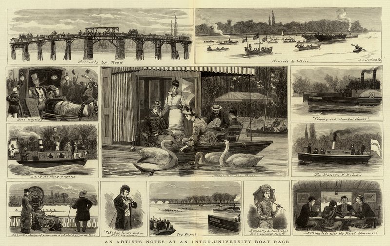 En kunstners noter ved et bådkapløb mellem universiteter af John Charles Dollman