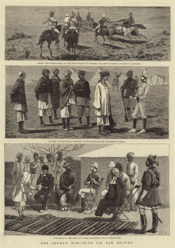 Den afghanske krig med Sir Samuel Browne af John Charles Dollman