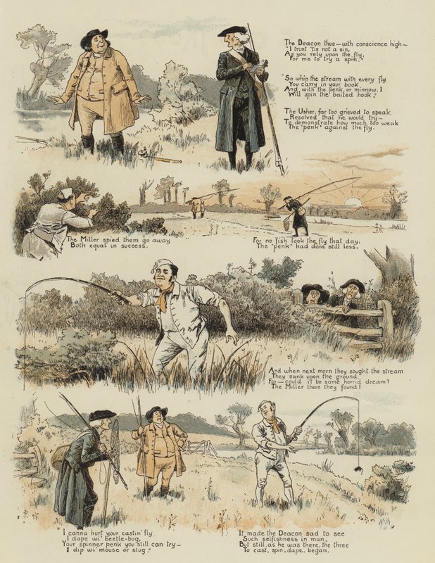 Den store gamle ørred (chromolitho) af John Charles Dollman
