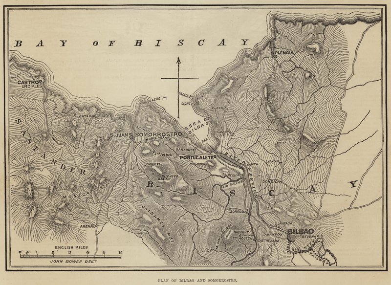 Plan over Bilbao og Somorrostro af John Dower