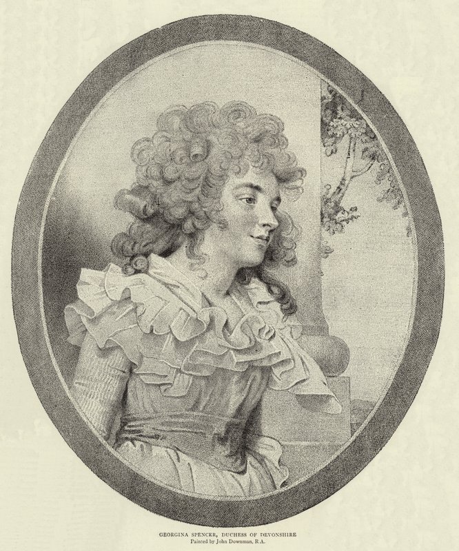 Georgina Spencer, hertuginde af Devonshire af John Downman