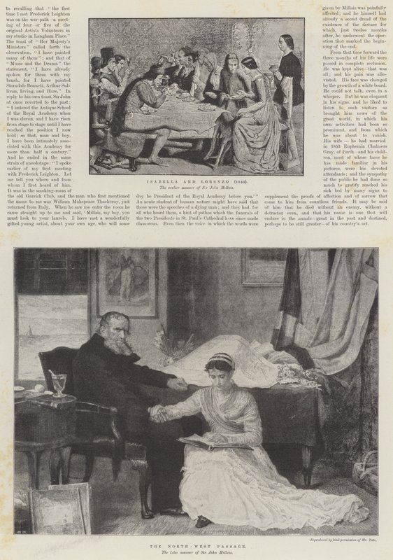 Den afdøde Sir John Everett Millais af John Everett Millais