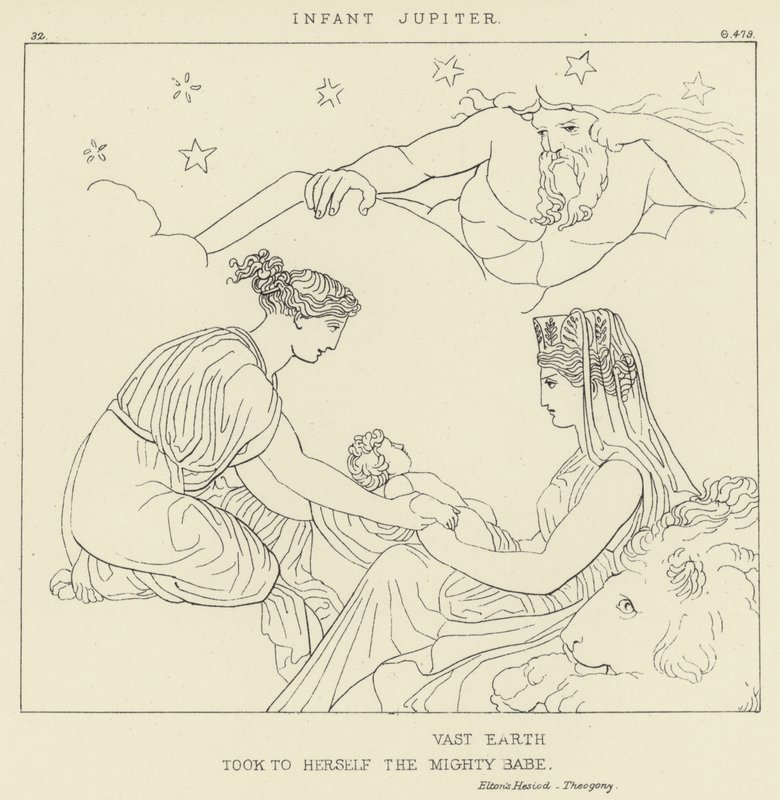 Spædbarn Jupiter af John Flaxman