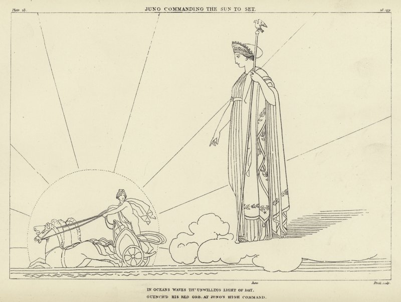 Juno befaler solen at gå ned af John Flaxman