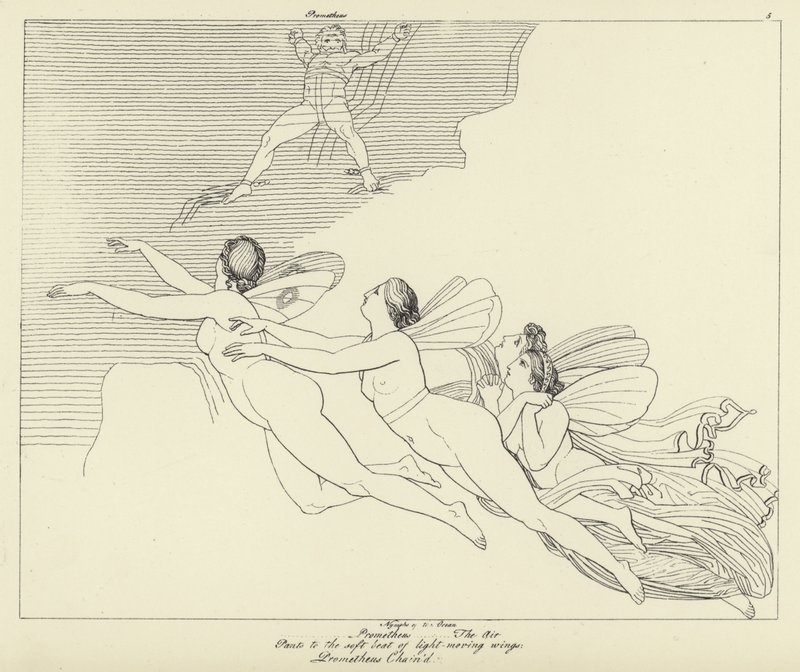 Prometheus lænket af John Flaxman
