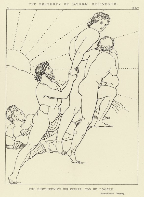 Saturns brødre leverede af John Flaxman
