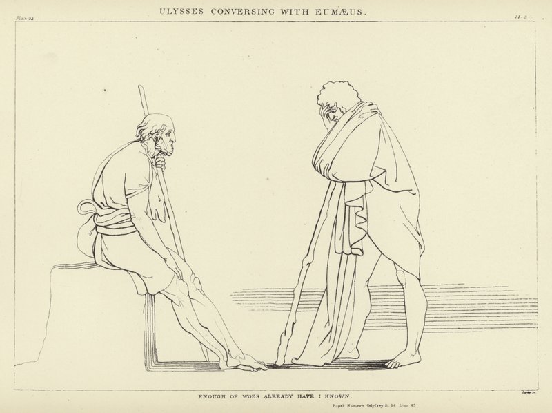Ulysses taler med Eumaeus af John Flaxman