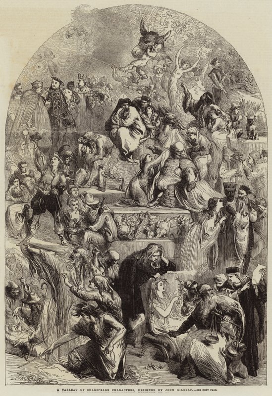 Et Tableau af Shakespeare-karakterer af John Gilbert