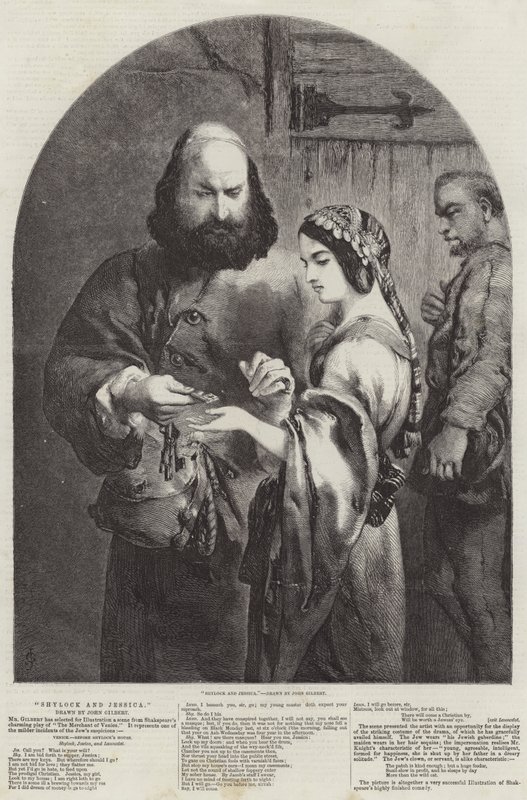 Shylock og Jessica af John Gilbert