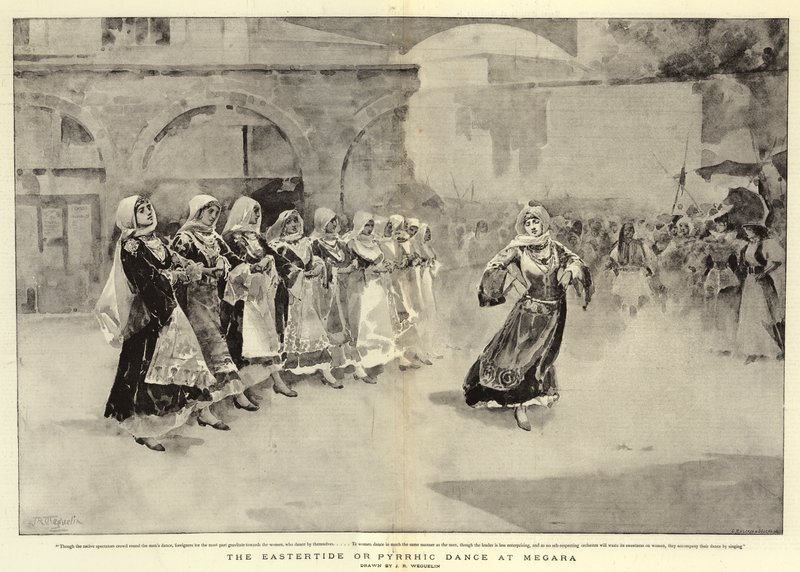 Påskedansen eller Pyrrhusdansen i Megara af John Reinhard Weguelin