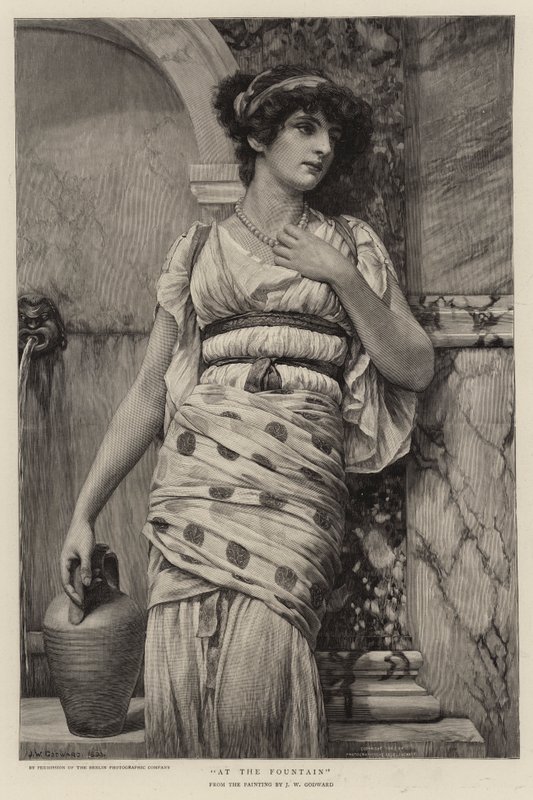 Ved springvandet af John William Godward