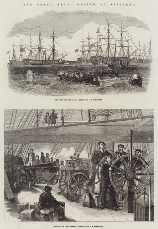 The Grand Naval Review, hos Spithead af John Wilson Carmichael
