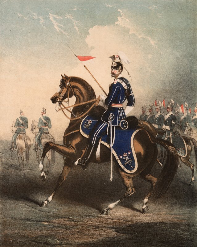 Lancers (farve litho) af John (after) Brandard