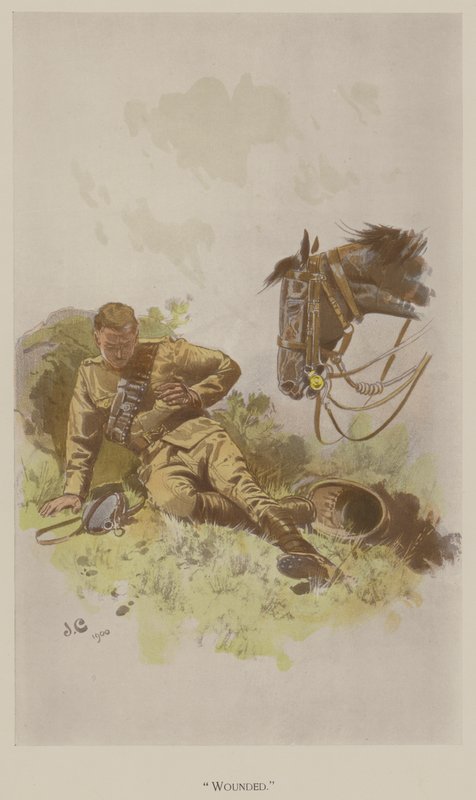 Såret (farve litho) af John (after) Charlton