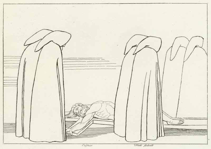 Hyklere, Inferno, Canto 23 (gravering) af John (after) Flaxman