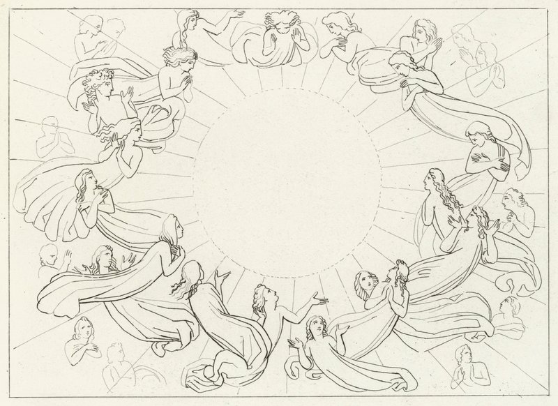 Solen, Paradis, Canto 12 (gravering) af John (after) Flaxman