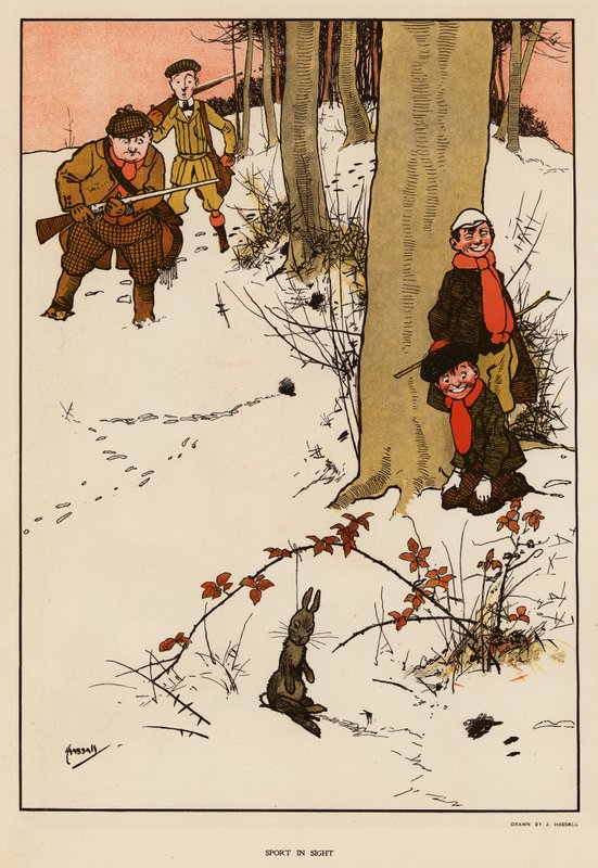 Sport in Sight (farve litho) af John (after) Hassall