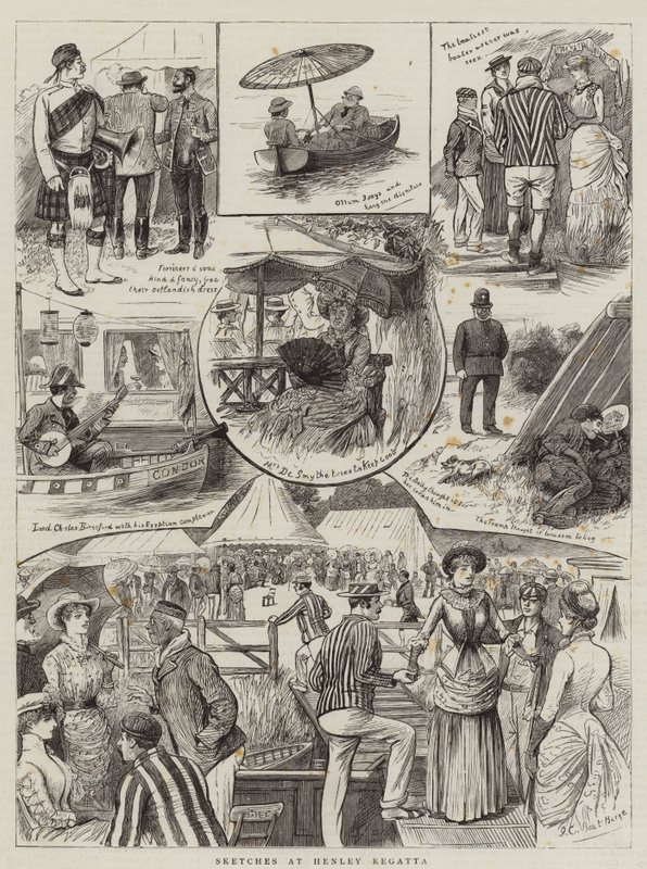 Skitser ved Henley Regatta af John Charlton